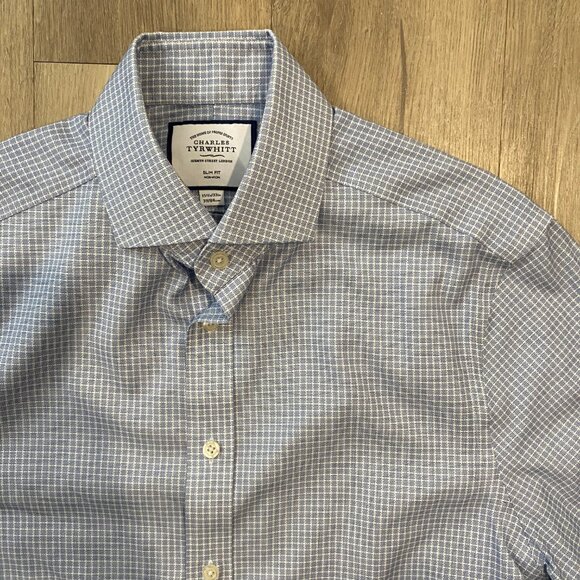 Charles Tyrwhitt Non-Iron Prince of Wales Check Shirt (15.5/33 inches) - Picture 2 of 8